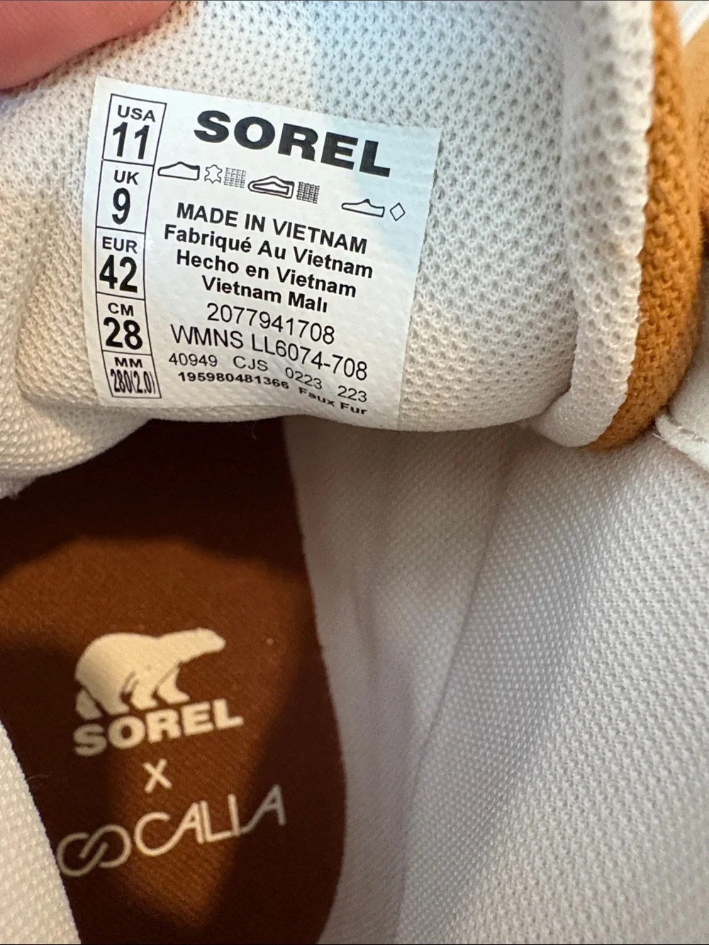 Sorel golden yellow & Cream Sherpa-Trim High Top Sneaker Boots
